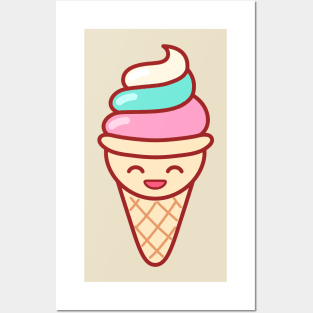 Whip Ice Cream Emoji Posters and Art